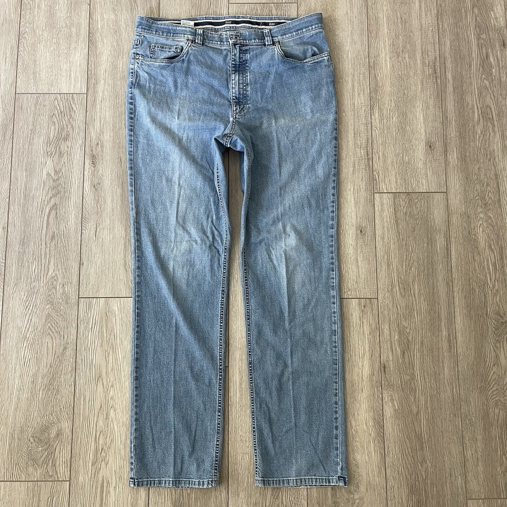 Hiltl 37x33 Mobilsafe ZE 500 Denim Pants Light Wash Zip Pocket Jeans German Made